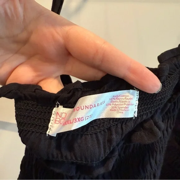 No Boundaries Black Ruffled Camisole - Picture 6 of 7